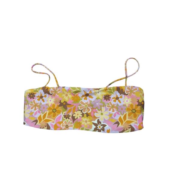 Stone Fox Swim Bliss Bikini Top Retro Pop Medium Eco-friendly Beach Pool Revolve - Picture 1 of 4